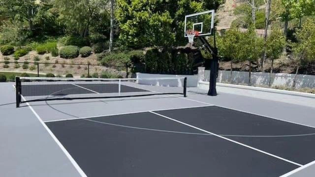 THI CÔNG SÂN PICKLEBALL KẾT HỢP BÓNG RỔ